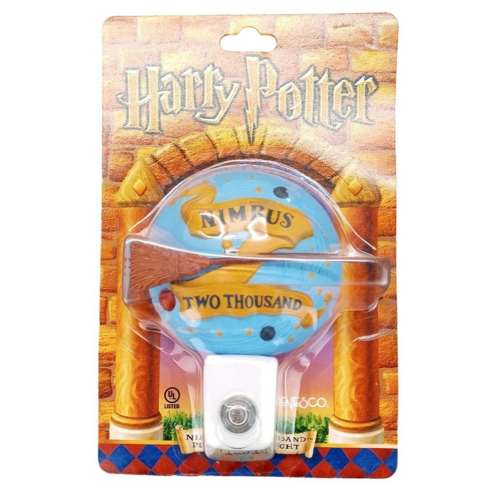 Vintage Harry Potter Nimbus 2000 Enesco Night Light Wall Auto Sensor 889237 New
